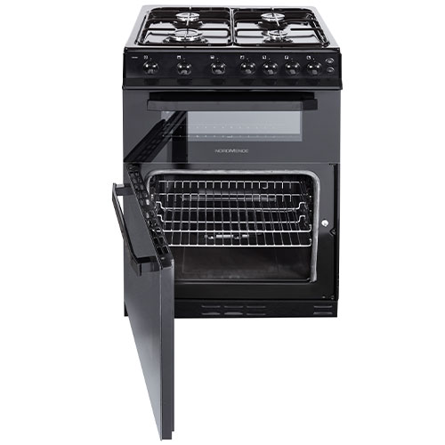 Nordmende 60cm Gas Cooker Black | CTG62LPGBK Nordmende 60cm Gas Cooker Black | CTG62LPGBK