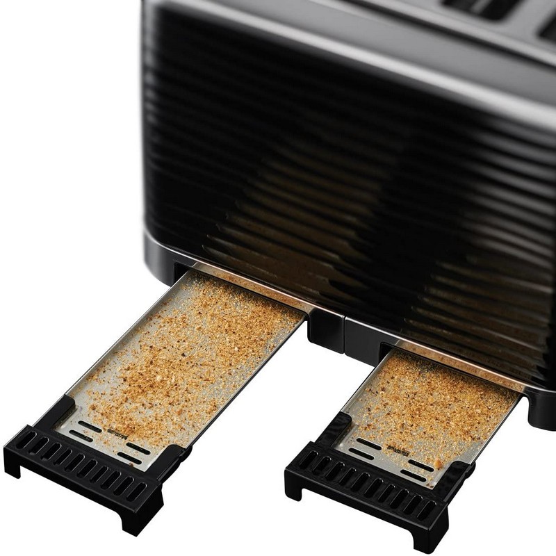 Russell Hobbs Inspire 4 Slice Toaster | Black | 24381 Russell Hobbs Inspire 4 Slice Toaster | Black | 24381