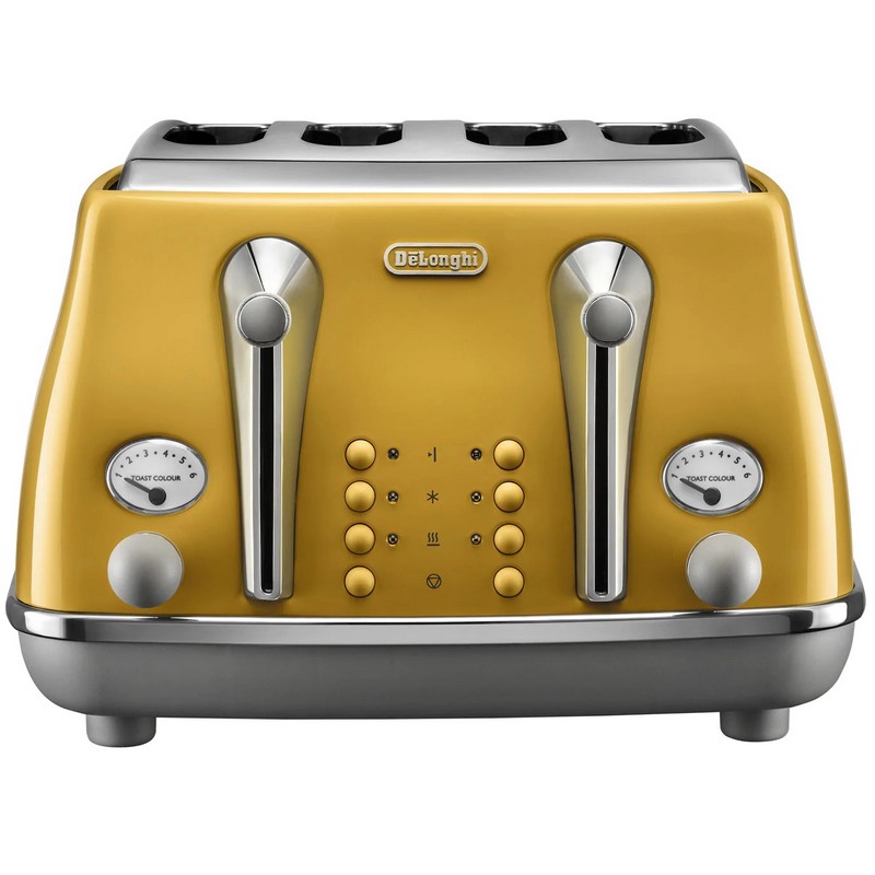 DeLonghi Icona Capitals Toaster Yellow CTOC4003.Y DeLonghi Icona Capitals Toaster Yellow CTOC4003.Y