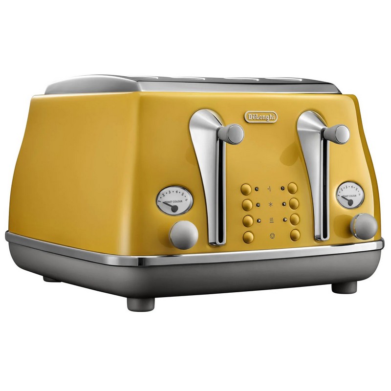 DeLonghi Icona Capitals Toaster Yellow CTOC4003.Y DeLonghi Icona Capitals Toaster Yellow CTOC4003.Y