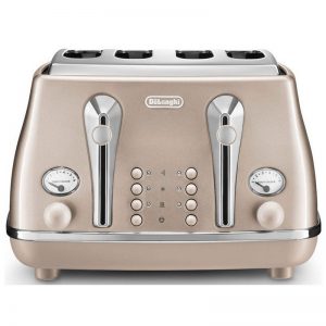 DeLonghi Icona Metallics Toaster Beige | CTOT4003.BG