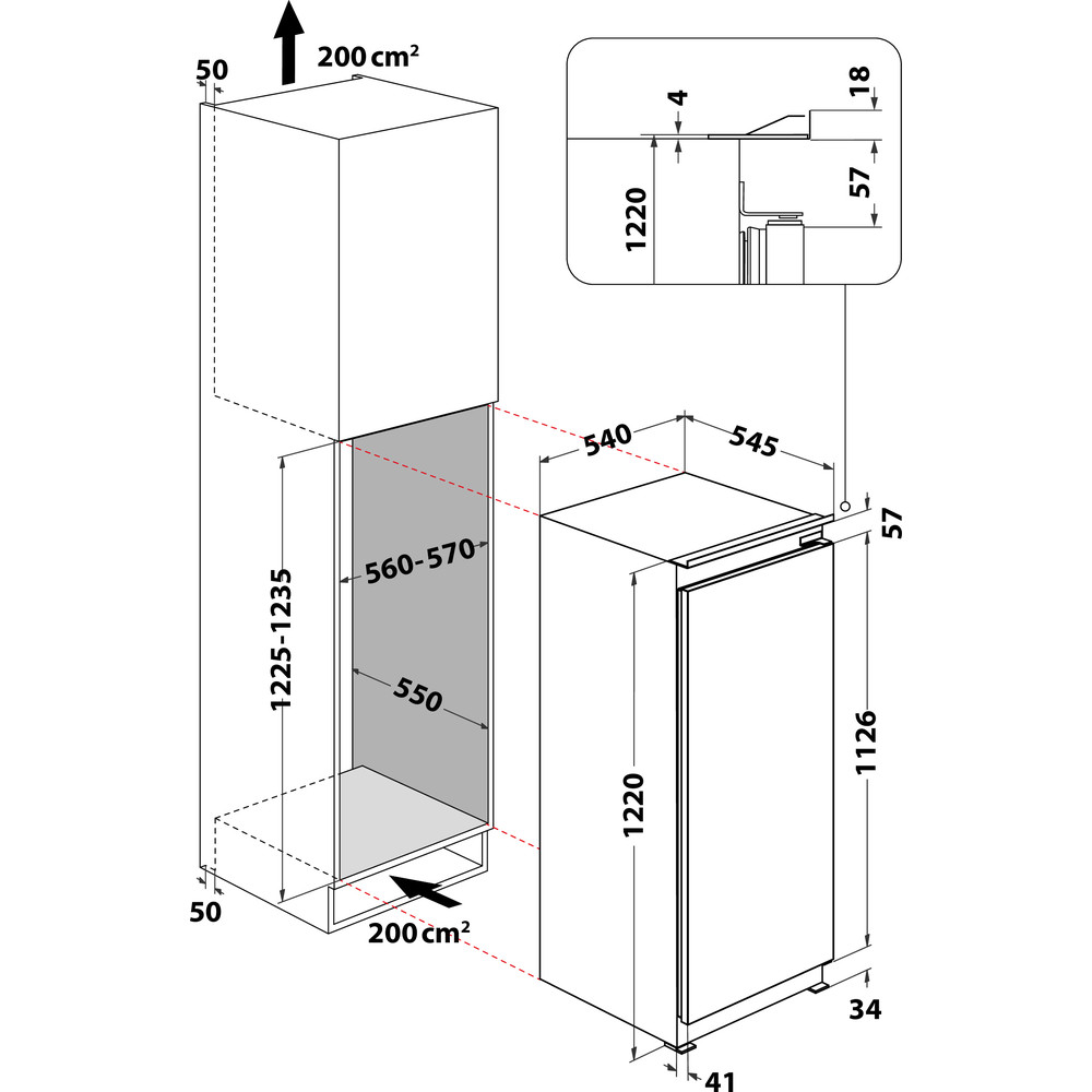 Hotpoint Intregrated Larder Fridge | HS12A1DUK2 Hotpoint Intregrated Larder Fridge | HS12A1DUK2