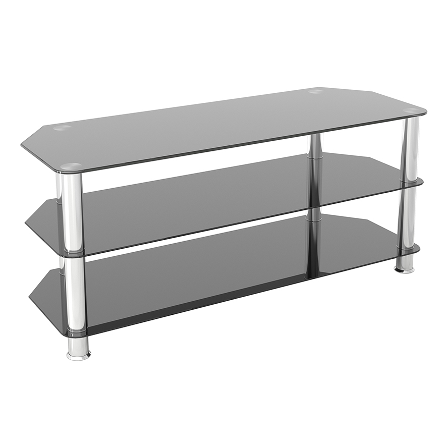 AVF Glass Floor Stand for TV’s upto 55″ Black/Chrome AVF Glass Floor Stand for TV’s upto 55″ Black/Chrome