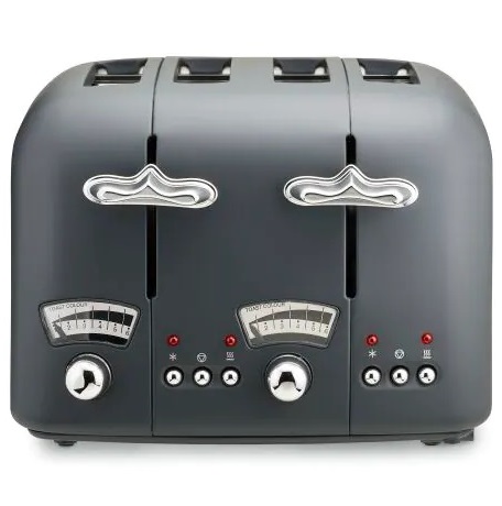 DeLonghi Argento Flora Toaster Grey | CT04.GY DeLonghi Argento Flora Toaster Grey | CT04.GY