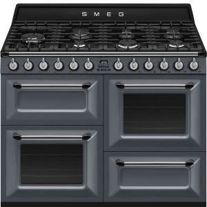 Smeg 110cm Victoria Range Cooker | Gas Hob | Slate Grey | TR4110GR