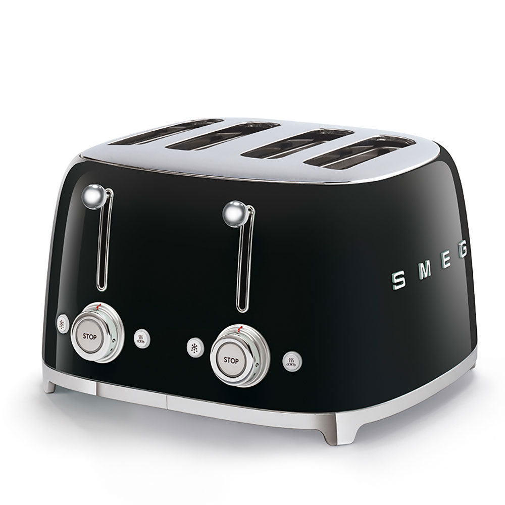 Smeg 50’s Style Aesthetic Toaster | 4 Slice | Black | TSF03BLUK Smeg 50’s Style Aesthetic Toaster | 4 Slice | Black | TSF03BLUK