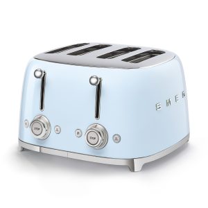 Smeg 50’s Style Aesthetic Toaster | 4 Slice | Pastel Blue | TSF03PBUK
