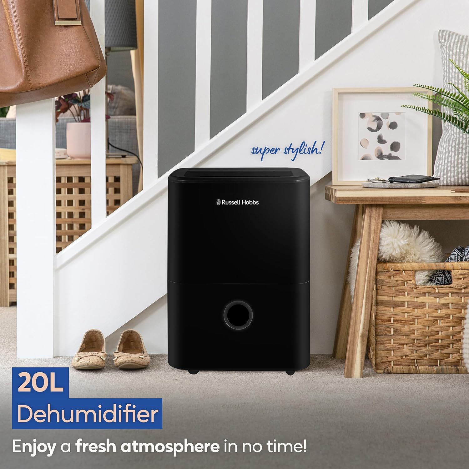 Russell Hobbs Dehumidifier 20 Litre | Black | RHDH2002B Russell Hobbs Dehumidifier 20 Litre | Black | RHDH2002B