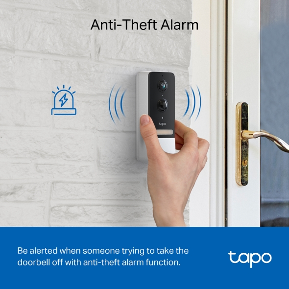 TP-Link Tapo Video Doorbell | Wirefree | TAPOD230S1 TP-Link Tapo Video Doorbell | Wirefree | TAPOD230S1