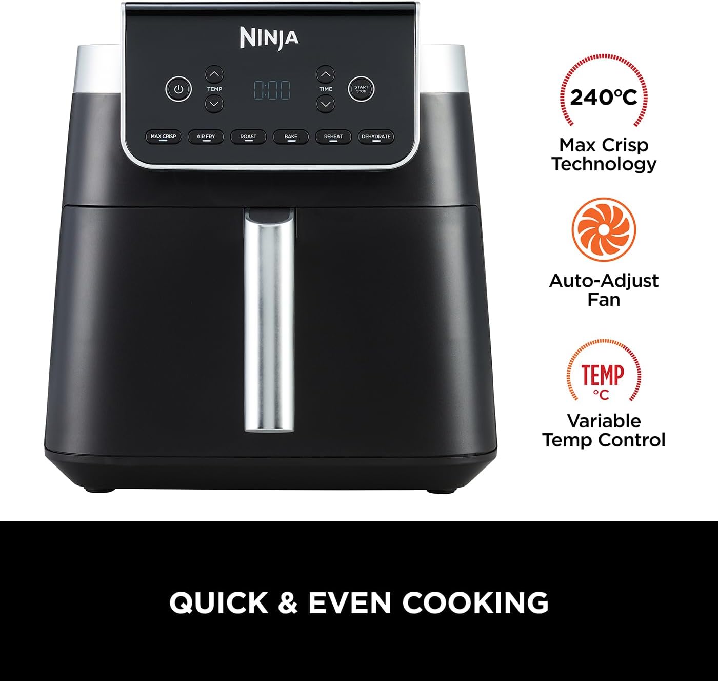 Ninja Air Fryer MAX PRO | 6.2L | AF180UK Ninja Air Fryer MAX PRO | 6.2L | AF180UK