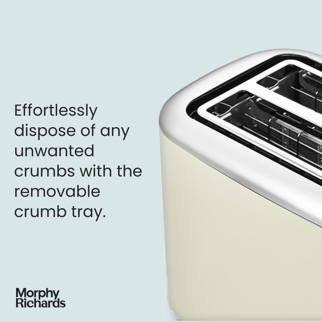 Morphy Richards Equip Toaster | 2 Slice | Cream | 222065 Morphy Richards Equip Toaster | 2 Slice | Cream | 222065