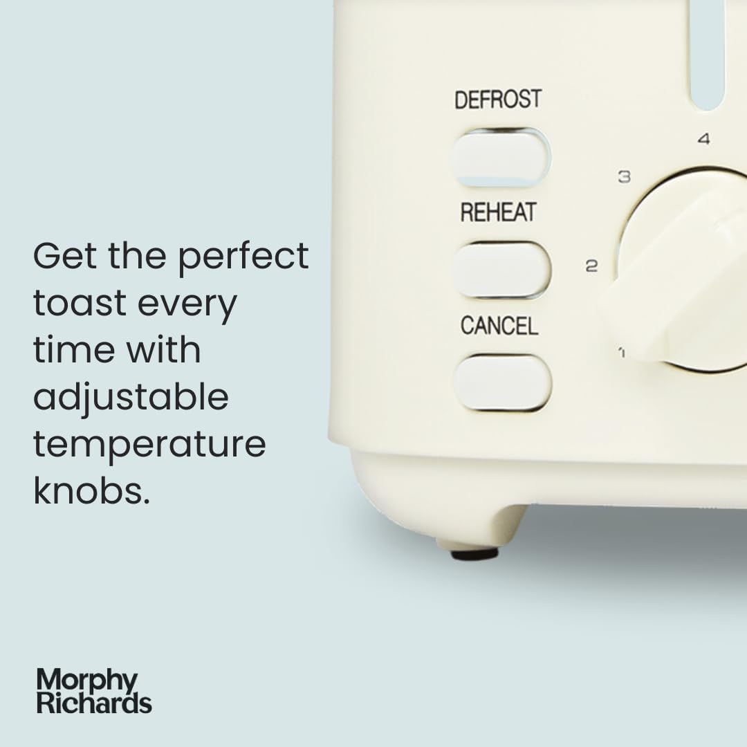 Morphy Richards Equip Toaster | 2 Slice | Cream | 222065 Morphy Richards Equip Toaster | 2 Slice | Cream | 222065