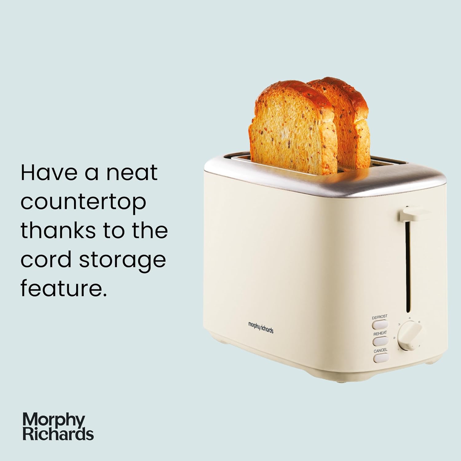 Morphy Richards Equip Toaster | 2 Slice | Cream | 222065 Morphy Richards Equip Toaster | 2 Slice | Cream | 222065