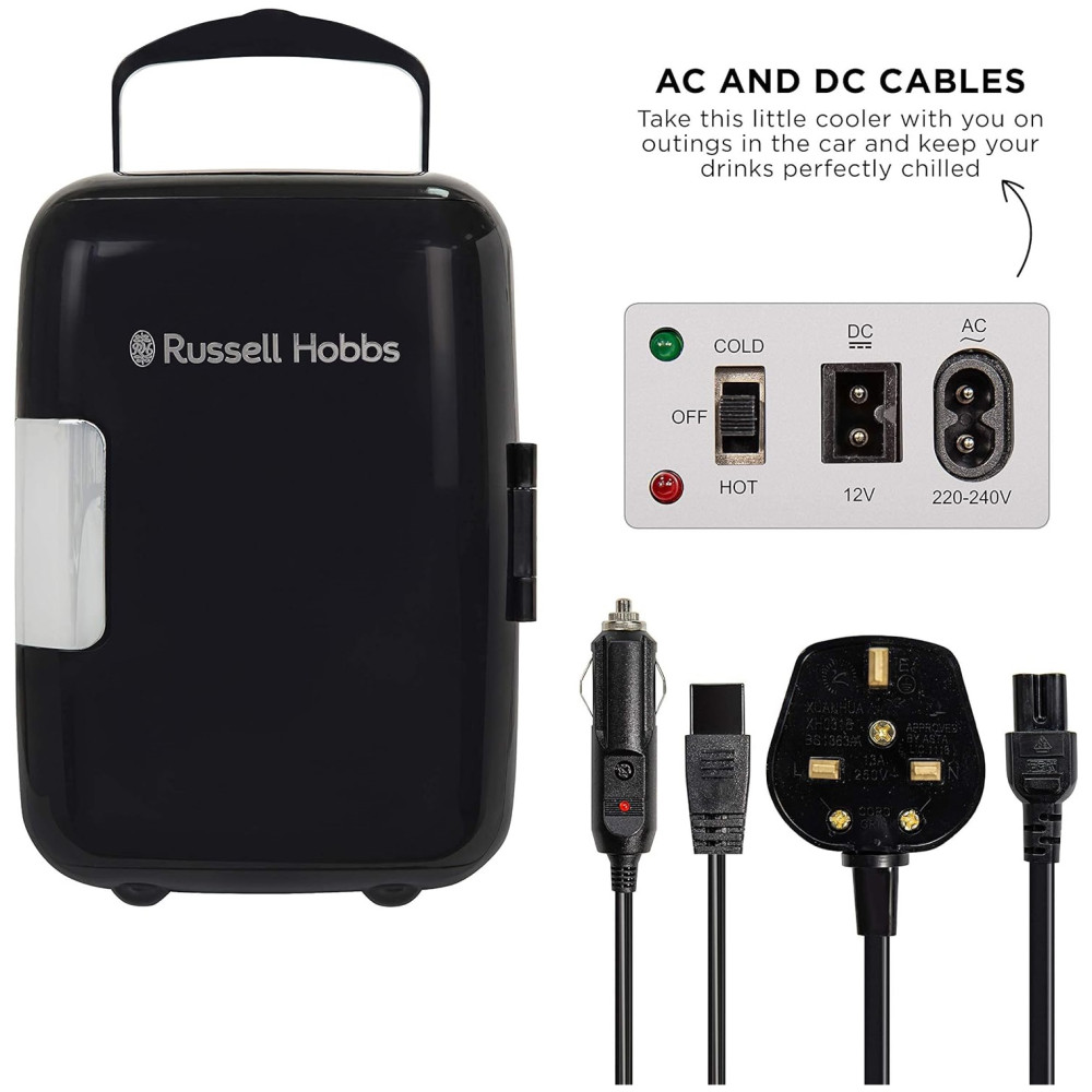 Russell Hobbs Mini Cooler | Black | RH4CLR1001B Russell Hobbs Mini Cooler | Black | RH4CLR1001B