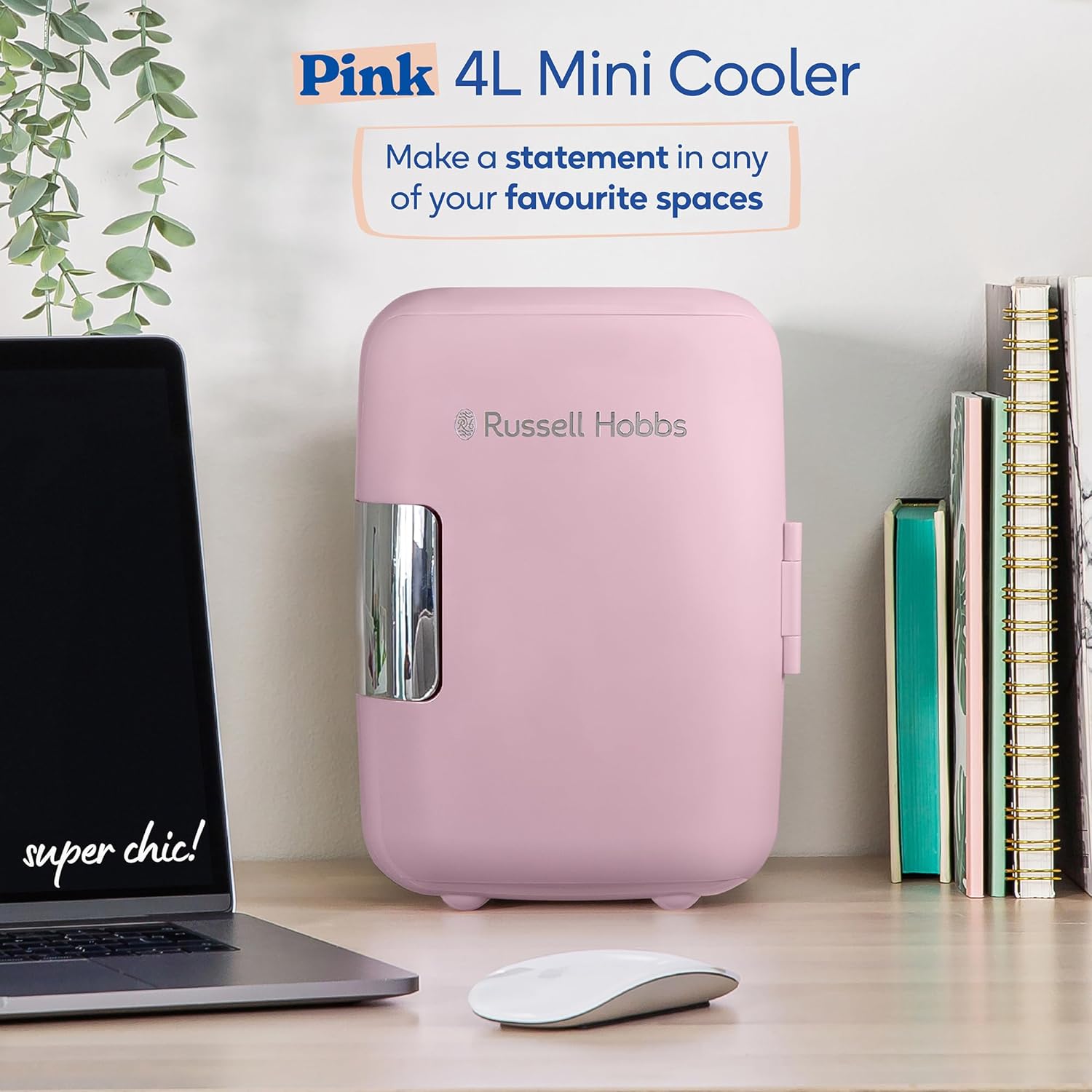 Russell Hobbs Mini Cooler | Pink | RH4CLR1001P Russell Hobbs Mini Cooler | Pink | RH4CLR1001P