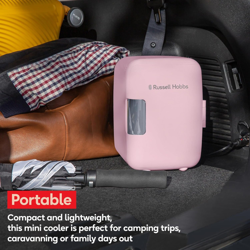 Russell Hobbs Mini Cooler | Pink | RH4CLR1001P Russell Hobbs Mini Cooler | Pink | RH4CLR1001P