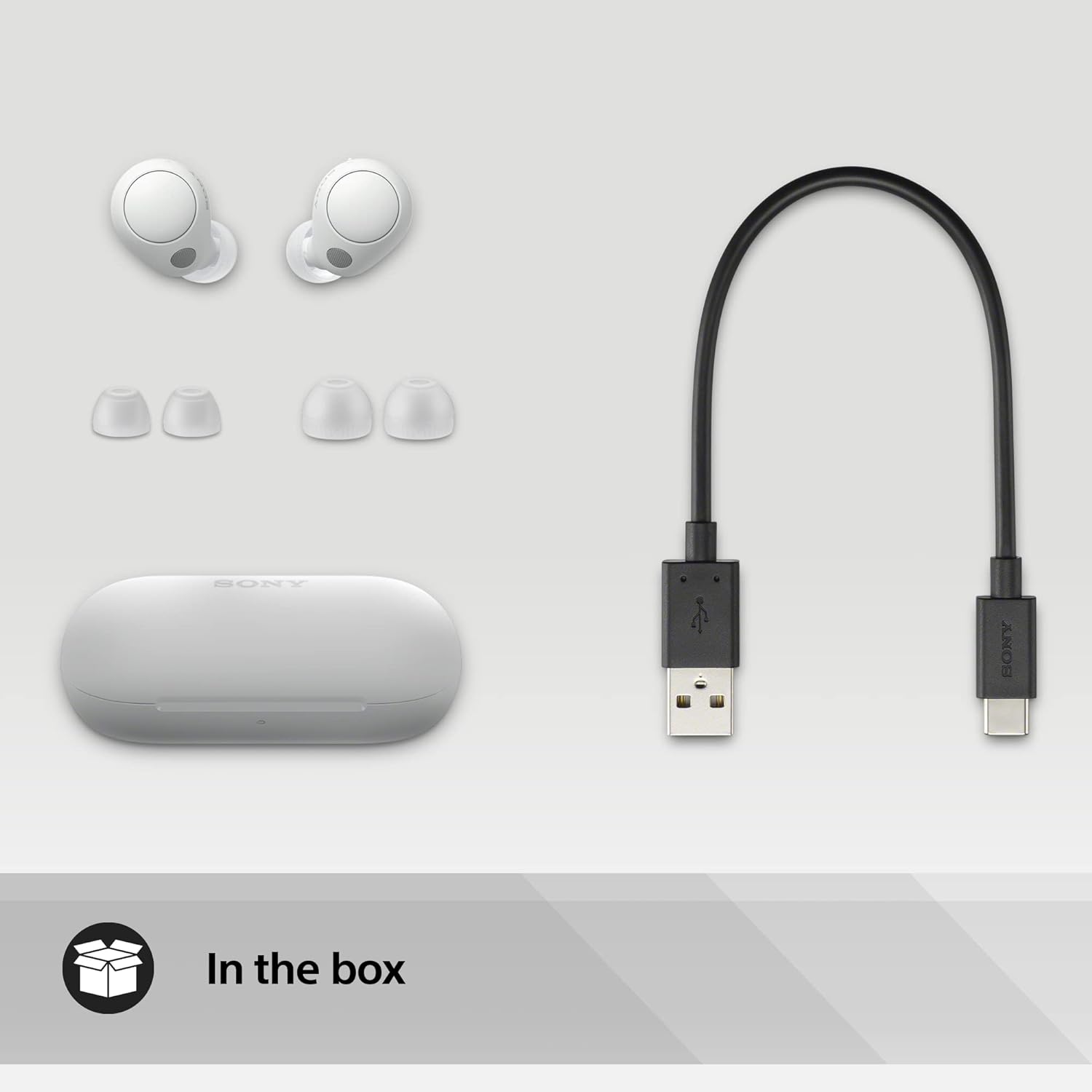 Sony Noise Cancelling Bluetooth Earbuds | White | WFC700NWCE7 Sony Noise Cancelling Bluetooth Earbuds | White | WFC700NWCE7