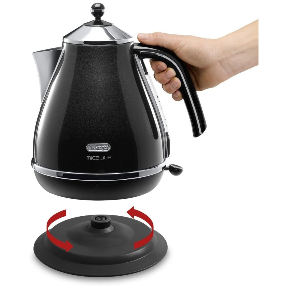 DeLonghi Icona Micalite Kettle | Black | KBOM3001.BK DeLonghi Icona Micalite Kettle | Black | KBOM3001.BK