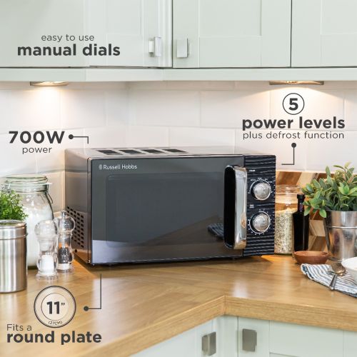 Russell Hobbs 17L 700W Microwave | Black | RHM1731B Russell Hobbs 17L 700W Microwave | Black | RHM1731B