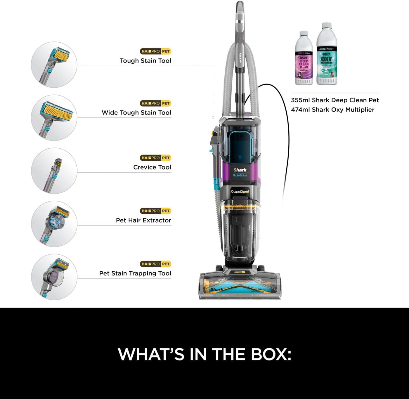 Shark CarpetXpert HairPro Deep Carpet Cleaner | EX300UK Shark CarpetXpert HairPro Deep Carpet Cleaner | EX300UK