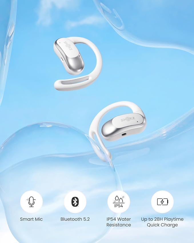 Shokz Openfit Air Wireless Earbuds | White | 38-T511WT Shokz Openfit Air Wireless Earbuds | White | 38-T511WT