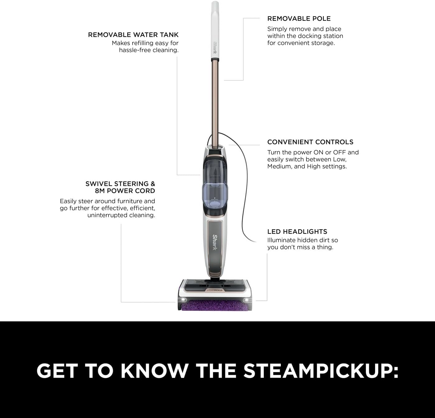 Shark SteamPickUp Hard Floor Cleaner | SD200UK Shark SteamPickUp Hard Floor Cleaner | SD200UK