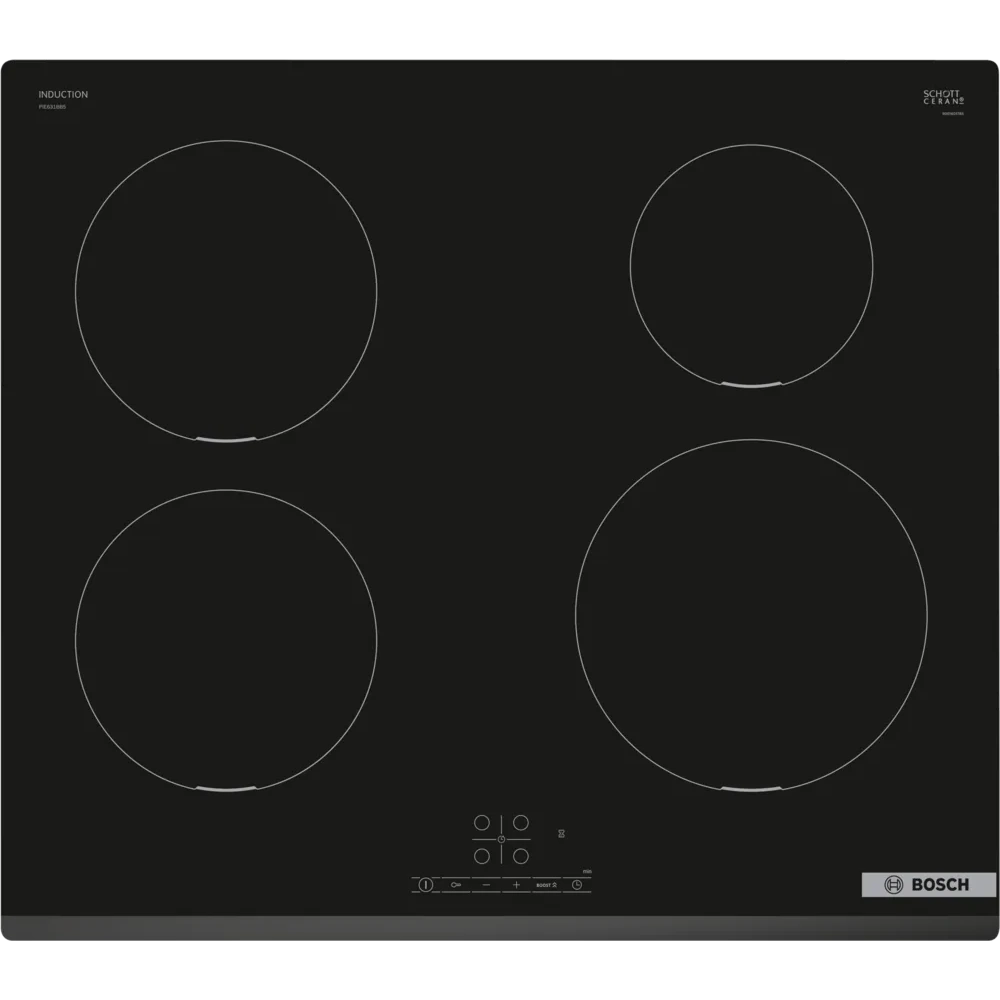 Bosch Series 4 60cm Induction Hob | 4 Zone | PIE631BB5E Bosch Series 4 60cm Induction Hob | 4 Zone | PIE631BB5E