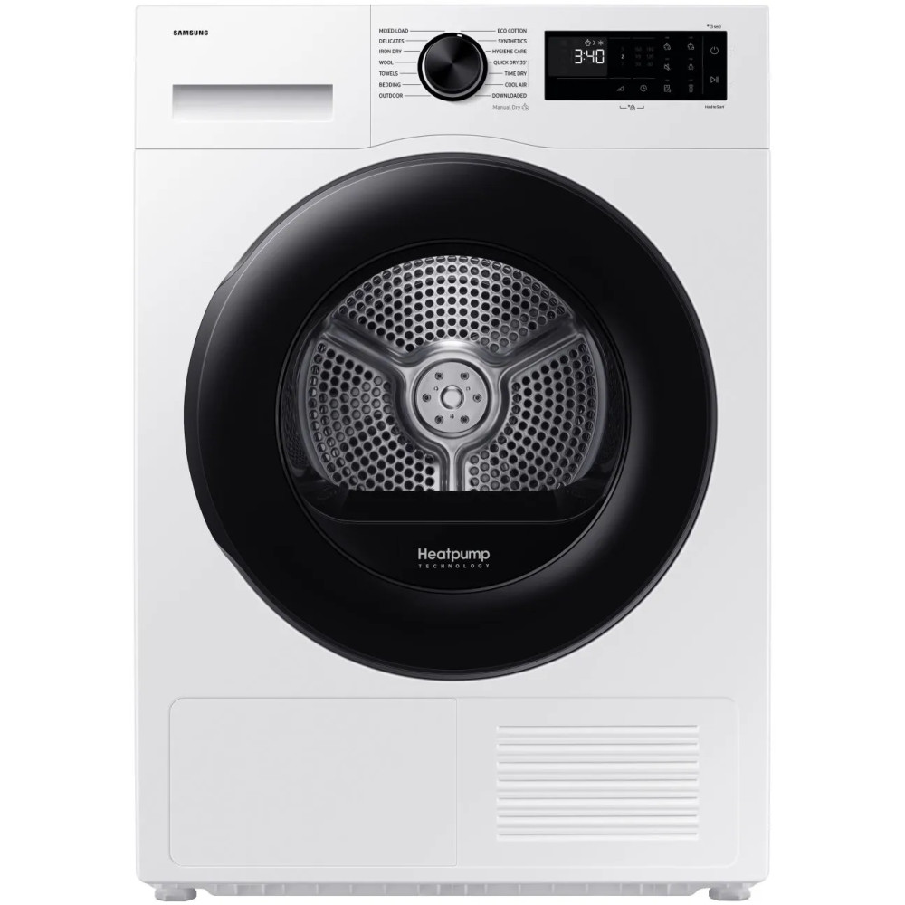 Samsung 9kg Heat Pump Dryer | Series 5 | White | DV90DG52A0AEEU Samsung 9kg Heat Pump Dryer | Series 5 | White | DV90DG52A0AEEU