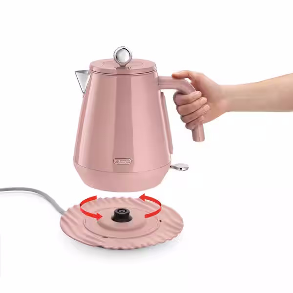 DeLonghi Eclettica Rapid Boil Kettle | Pink | KBY3001.PK DeLonghi Eclettica Rapid Boil Kettle | Pink | KBY3001.PK
