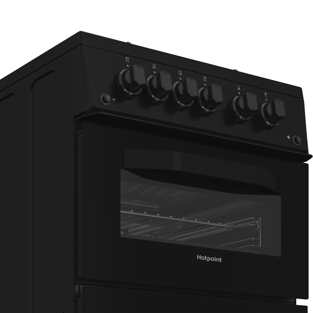 Hotpoint 50CM Gas Cooker | Black | HTG5GCB Hotpoint 50CM Gas Cooker | Black | HTG5GCB