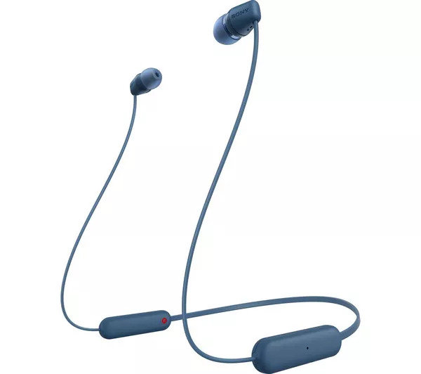 Sony WI-C100 Bluetooth Earphones | Blue | WIC100LCE7 Sony WI-C100 Bluetooth Earphones | Blue | WIC100LCE7
