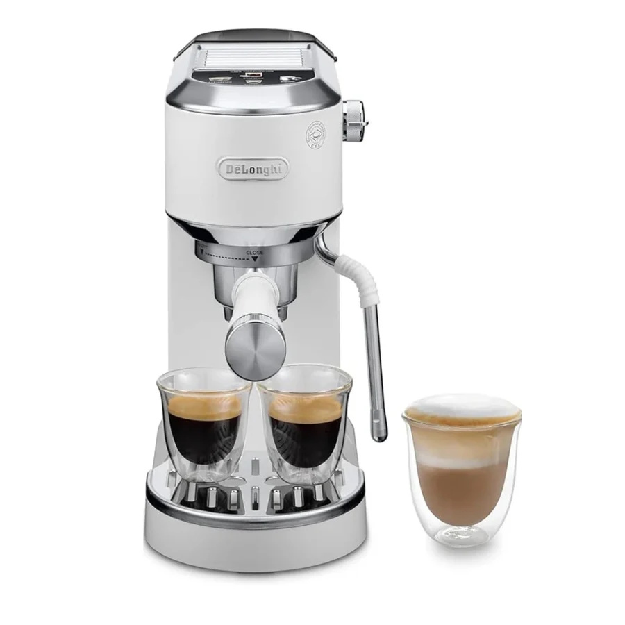 DeLonghi Dedica Duo Esprresso Coffee Maker | White | EC890.WI DeLonghi Dedica Duo Esprresso Coffee Maker | White | EC890.WI