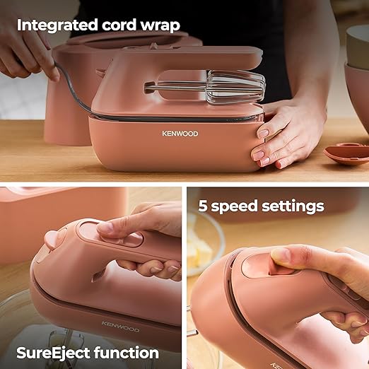 Kenwood QuickMix Go Hand Mixer | Clay Red | HMP40.000RD Kenwood QuickMix Go Hand Mixer | Clay Red | HMP40.000RD