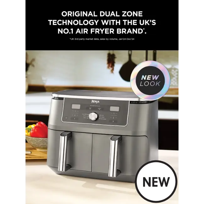 Ninja 6-in-1 Dual Zone Air Fryer | 9.5L | DZ400UK Ninja 6-in-1 Dual Zone Air Fryer | 9.5L | DZ400UK