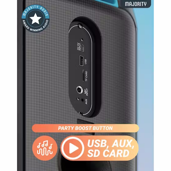 Majority Pulse 2 Party Speaker | 120W | 1000003090 Majority Pulse 2 Party Speaker | 120W | 1000003090