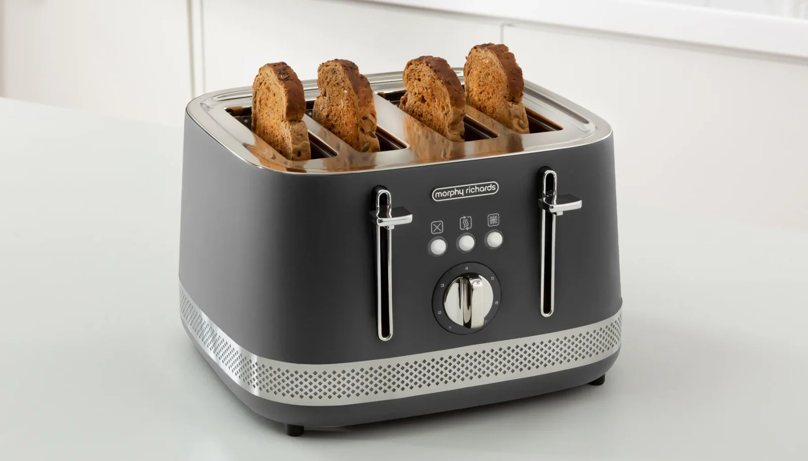 Morphy Richards Illumination Grey Toaster | 4 Slice | Titanium | 248022 Morphy Richards Illumination Grey Toaster | 4 Slice | Titanium | 248022