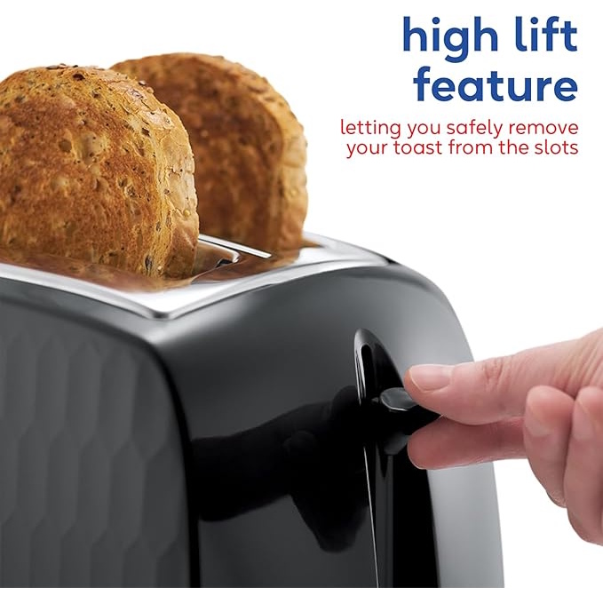 Russell Hobbs Honeycomb Toaster | 2 Slice | Black | 26061-0 Russell Hobbs Honeycomb Toaster | 2 Slice | Black | 26061-0