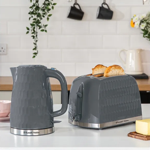 Russell Hobbs Honeycomb Toaster | 2 Slice | Grey | 26063 Russell Hobbs Honeycomb Toaster | 2 Slice | Grey | 26063
