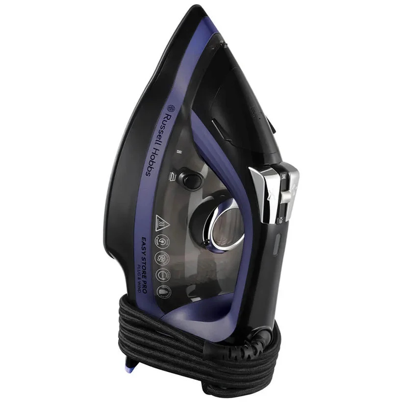 Russell Hobbs Plug & Wind Easy Store Iron | Blue and Black | 26731 Russell Hobbs Plug & Wind Easy Store Iron | Blue and Black | 26731