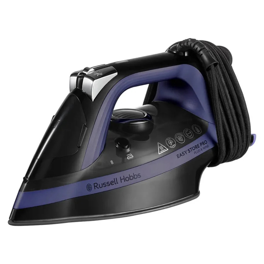 Russell Hobbs Plug & Wind Easy Store Iron | Blue and Black | 26731 Russell Hobbs Plug & Wind Easy Store Iron | Blue and Black | 26731
