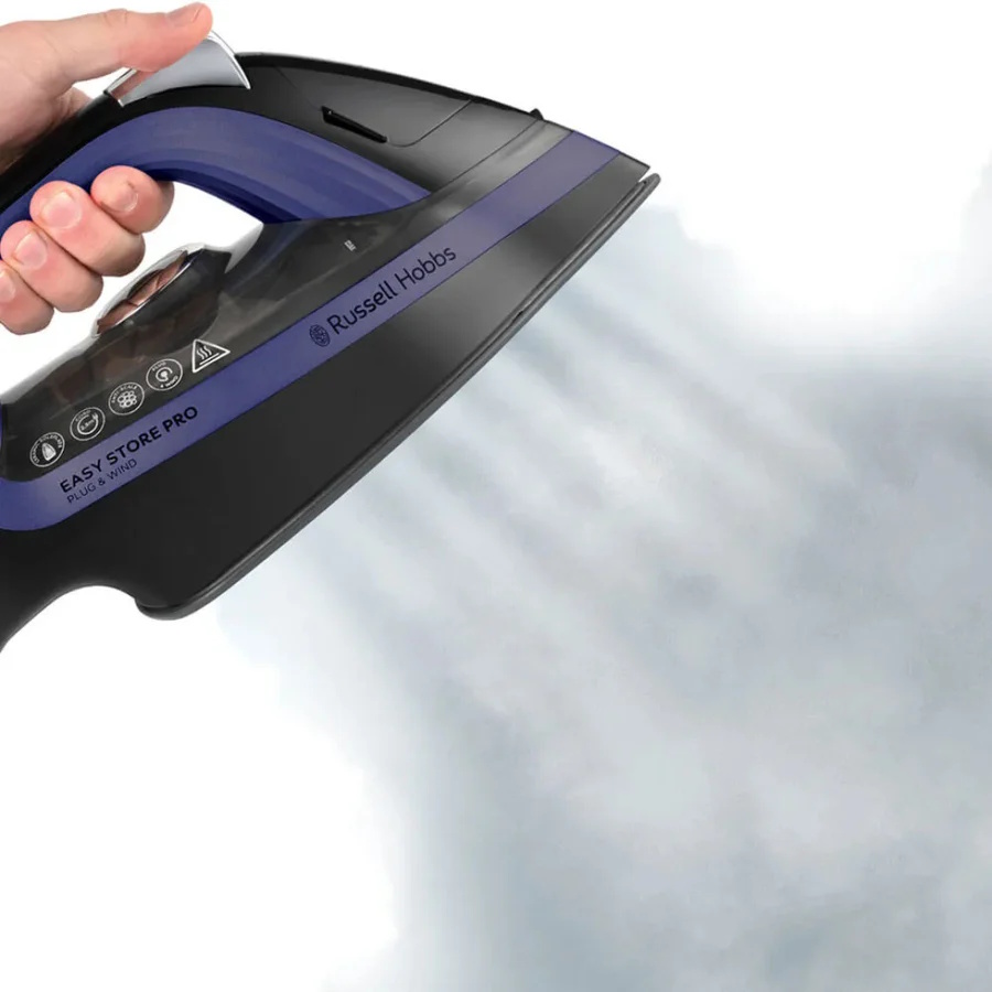 Russell Hobbs Plug & Wind Easy Store Iron | Blue and Black | 26731 Russell Hobbs Plug & Wind Easy Store Iron | Blue and Black | 26731