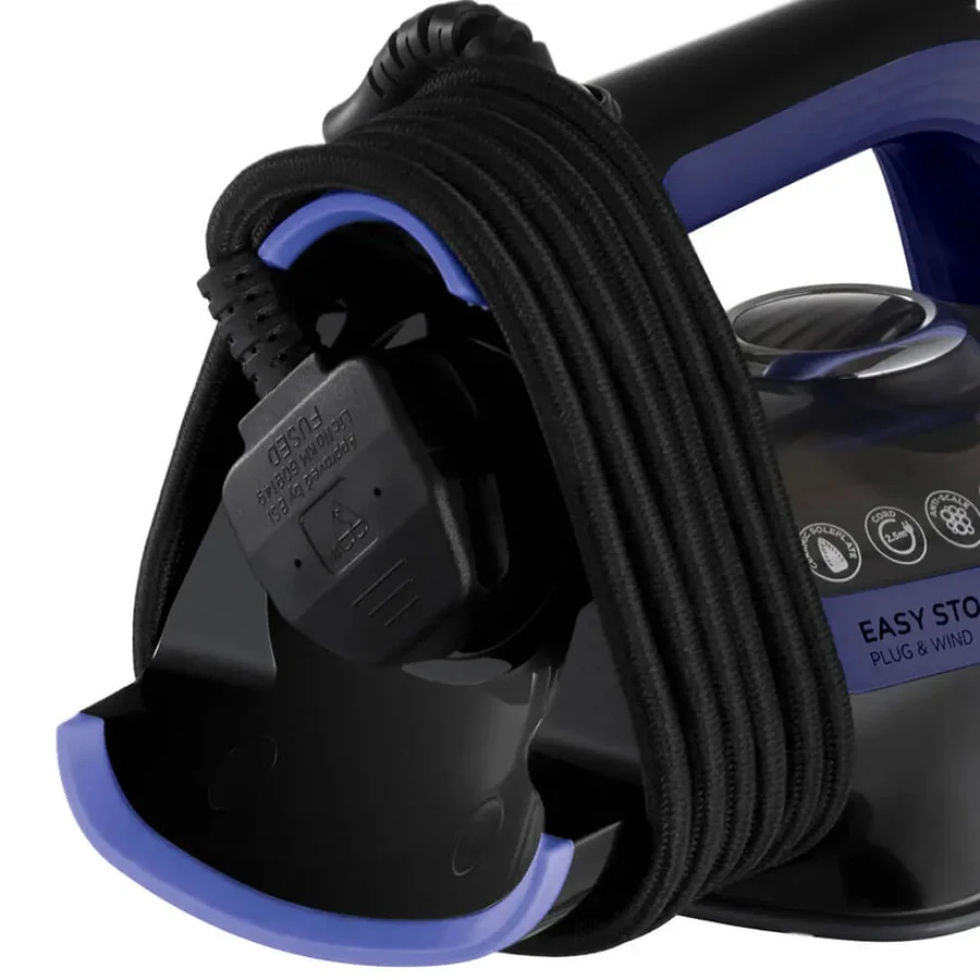 Russell Hobbs Plug & Wind Easy Store Iron | Blue and Black | 26731 Russell Hobbs Plug & Wind Easy Store Iron | Blue and Black | 26731
