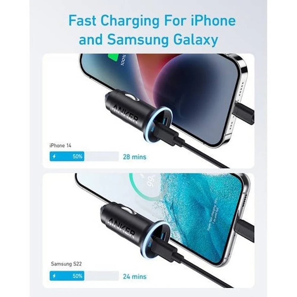 Anker 323 Car Charger I Black I A2735G11 Anker 323 Car Charger I Black I A2735G11