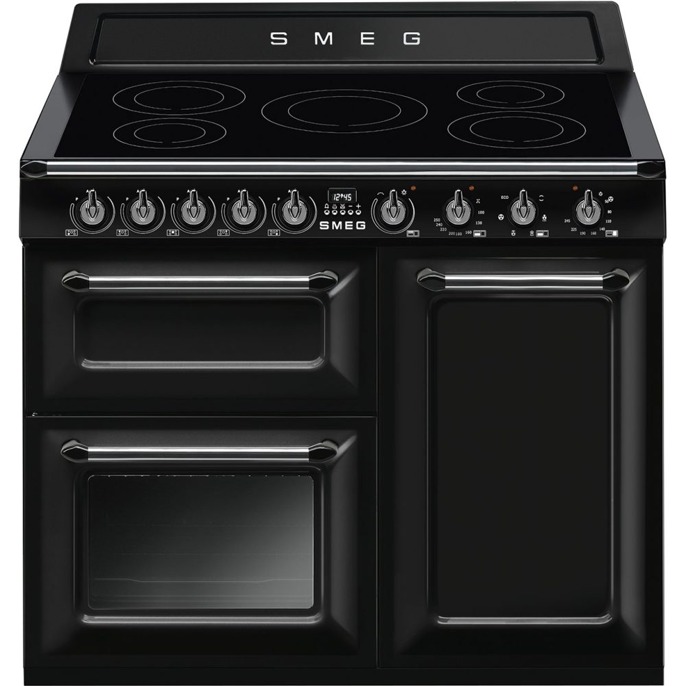 Smeg 100cm Victoria Triple Cavity Cooker | Induction Hob | Black | TR103IBL Smeg 100cm Victoria Triple Cavity Cooker | Induction Hob | Black | TR103IBL