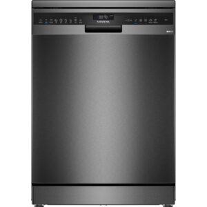 Siemens IQ500 60cm  Freestanding Dishwasher I Brushed Black Steel I SN25EC13CE