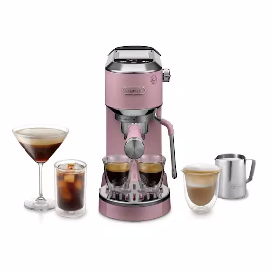 DeLonghi Dedica Duo Espresso Coffee Maker | Pink | EC890.PK DeLonghi Dedica Duo Espresso Coffee Maker | Pink | EC890.PK