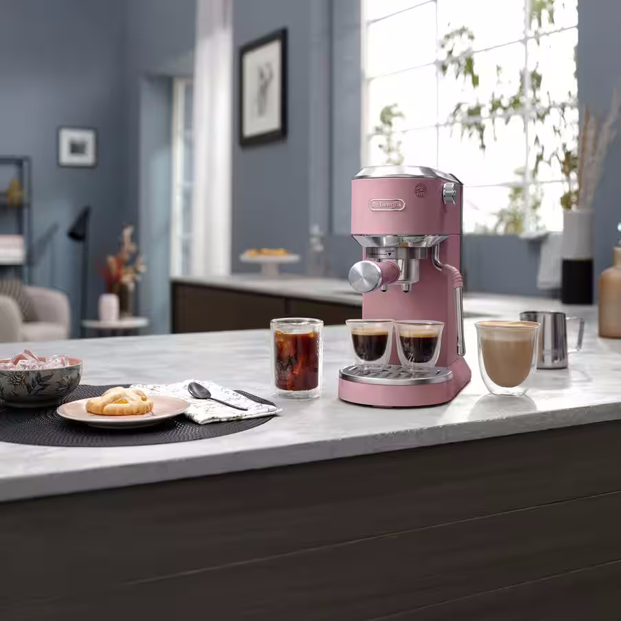 DeLonghi Dedica Duo Espresso Coffee Maker | Pink | EC890.PK DeLonghi Dedica Duo Espresso Coffee Maker | Pink | EC890.PK