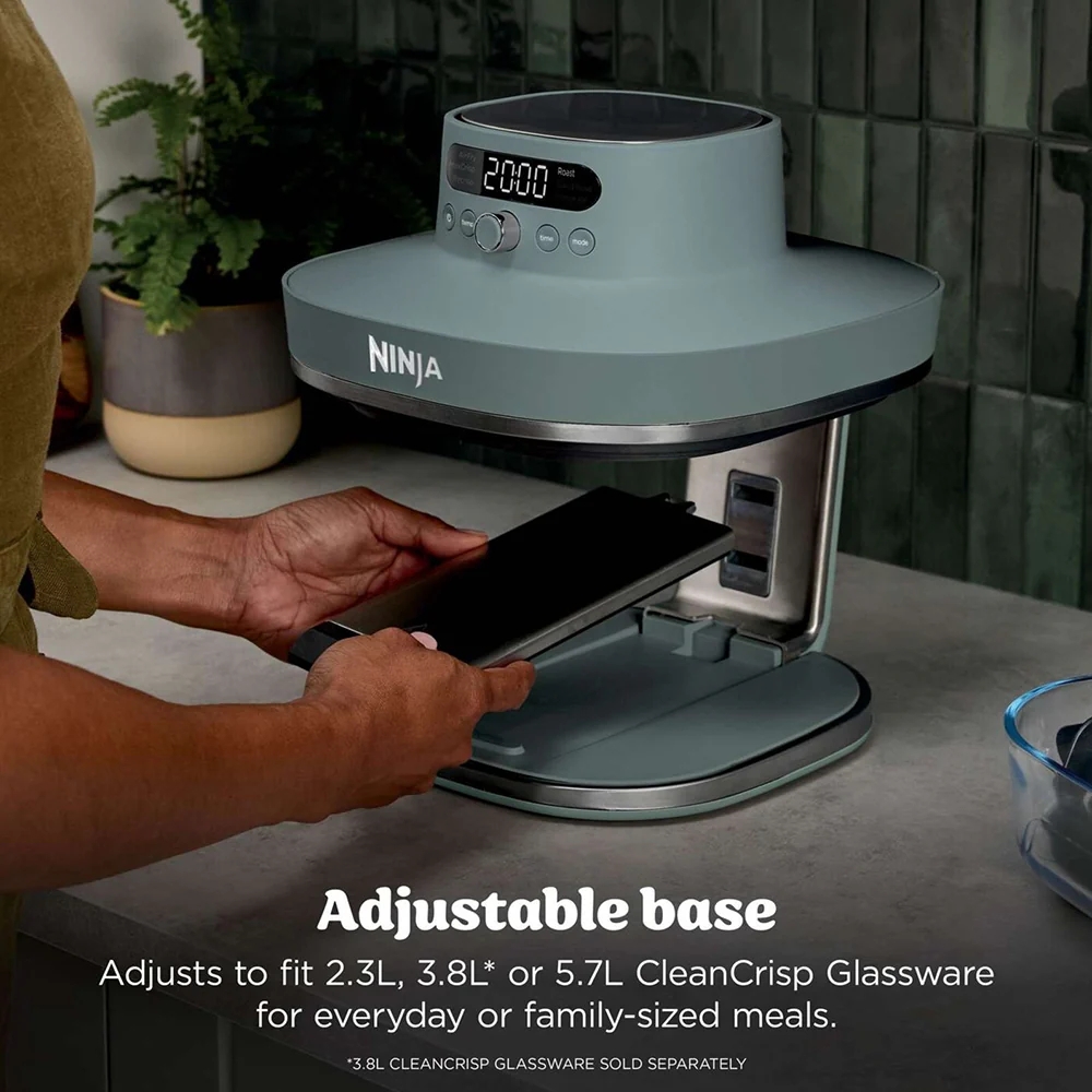 Ninja Crispi Pro 7-in-1 XL Glass Air Fryer I Grey I AS101UKGY Ninja Crispi Pro 7-in-1 XL Glass Air Fryer I Grey I AS101UKGY