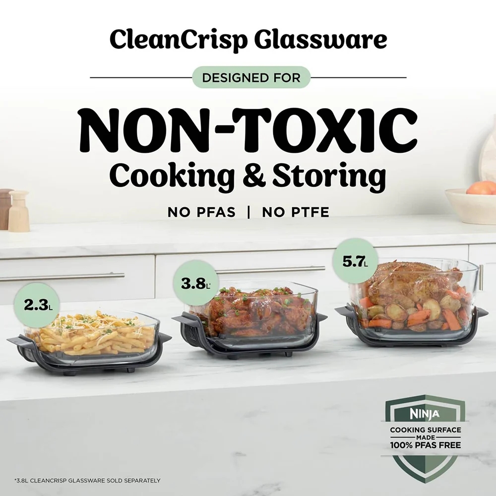 Ninja Crispi Pro 7-in-1 XL Glass Air Fryer I Grey I AS101UKGY Ninja Crispi Pro 7-in-1 XL Glass Air Fryer I Grey I AS101UKGY