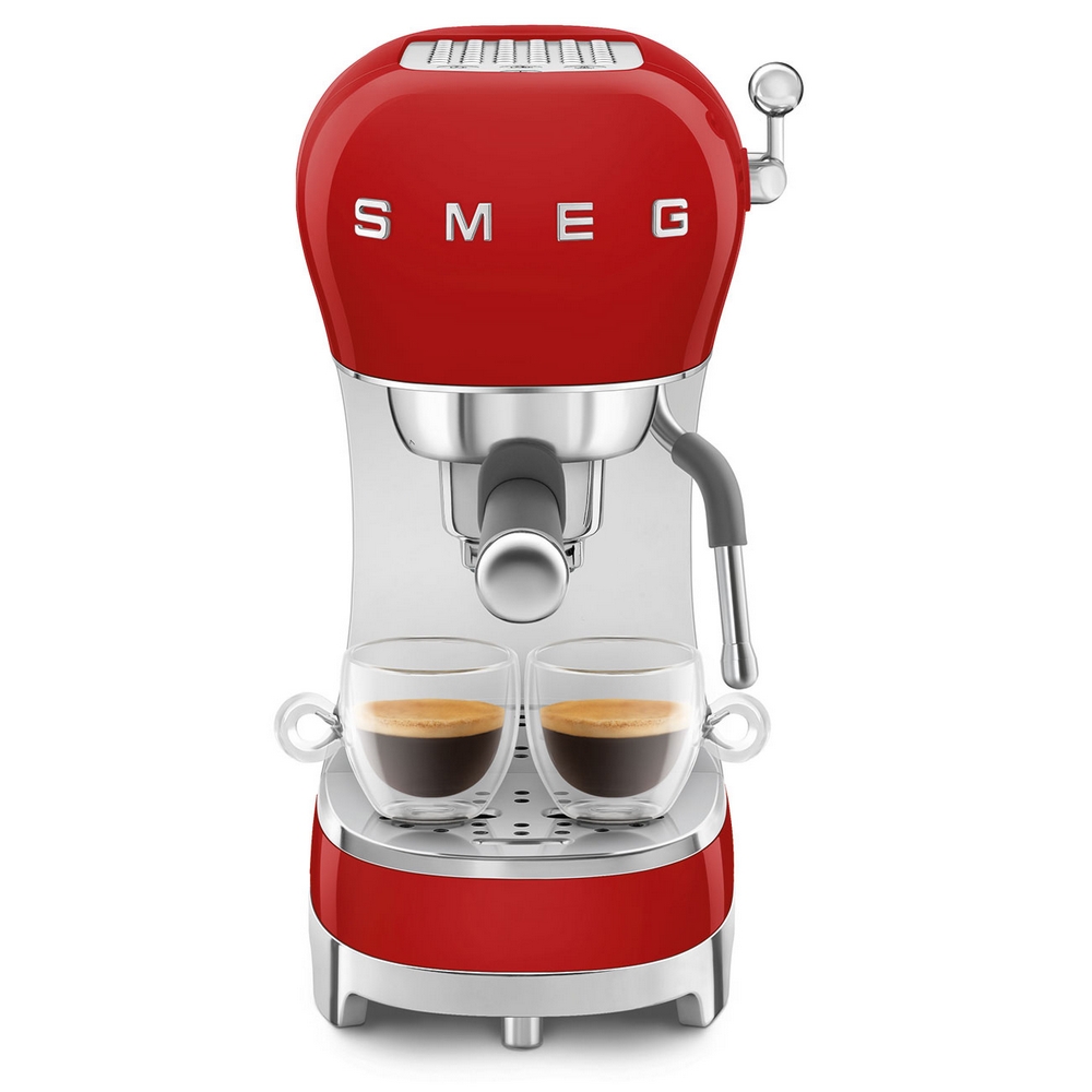 Smeg 50’s Style Espresso Coffee Machine I Red I ECF02RDUK Smeg 50’s Style Espresso Coffee Machine I Red I ECF02RDUK
